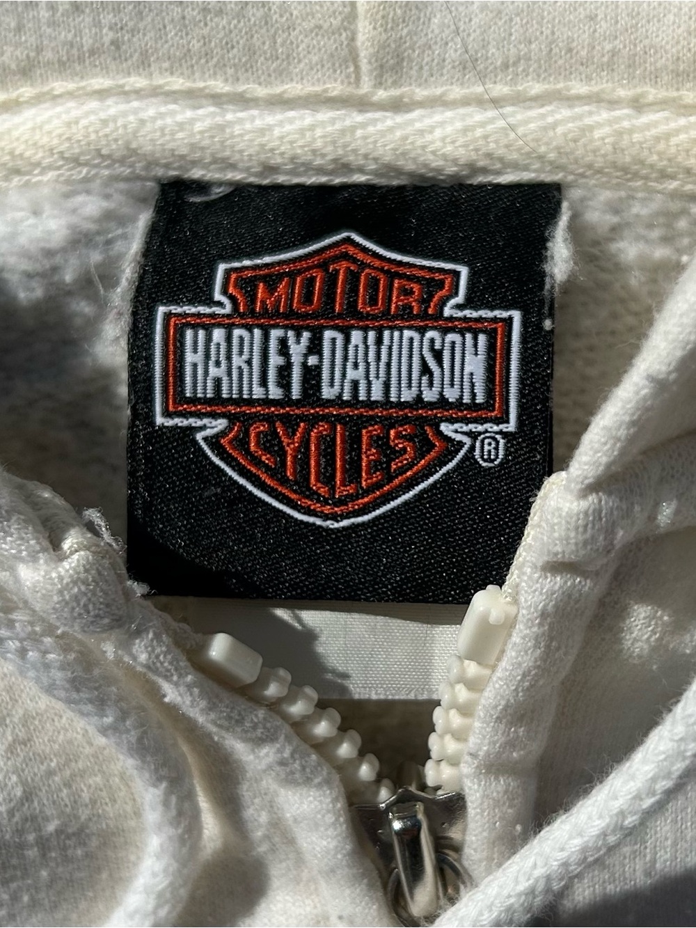 Harley-Davidson Cream Zip-Up Hoodie - Picture 3 of 5